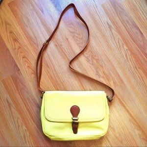 Laila Rowe Yellow Crossbody Faux- Leather Purse